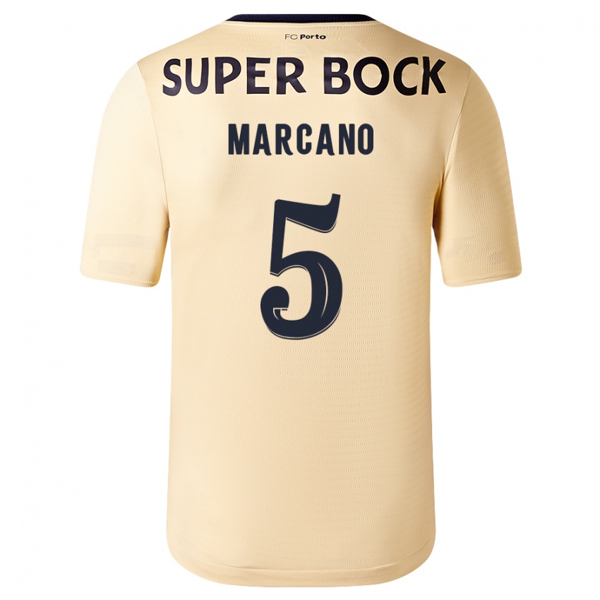 Niño Camiseta Ivan Marcano #5 Beige-Dorado 2ª Equipación 2023/24 La Camisa Perú