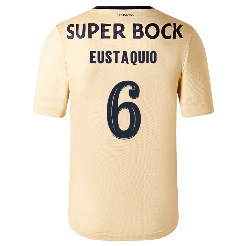 Niño Camiseta Stephen Eustaquio #6 Beige-Dorado 2ª Equipación 2023/24 La Camisa Perú