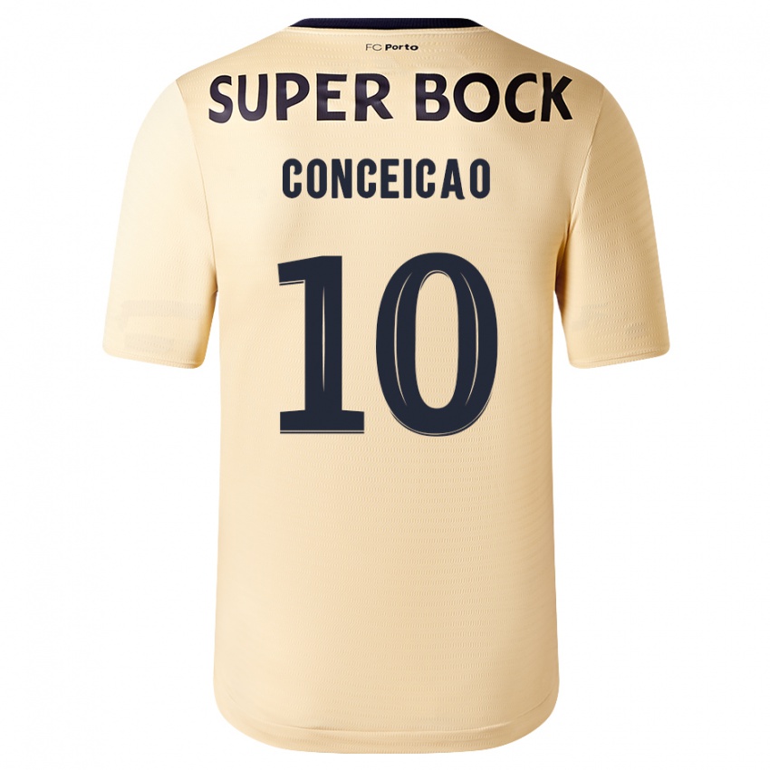 Niño Camiseta Francisco Conceicao #10 Beige-Dorado 2ª Equipación 2023/24 La Camisa Perú