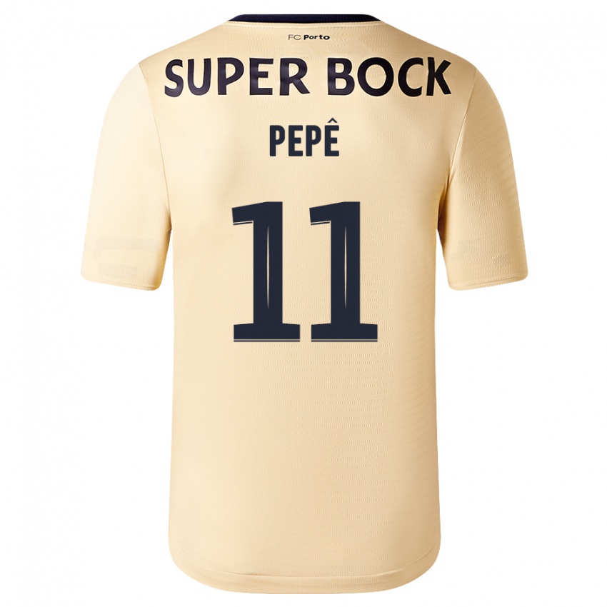 Niño Camiseta Pepe #11 Beige-Dorado 2ª Equipación 2023/24 La Camisa Perú