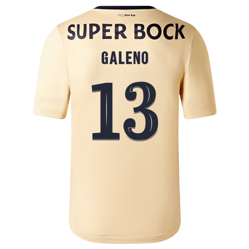 Niño Camiseta Galeno #13 Beige-Dorado 2ª Equipación 2023/24 La Camisa Perú