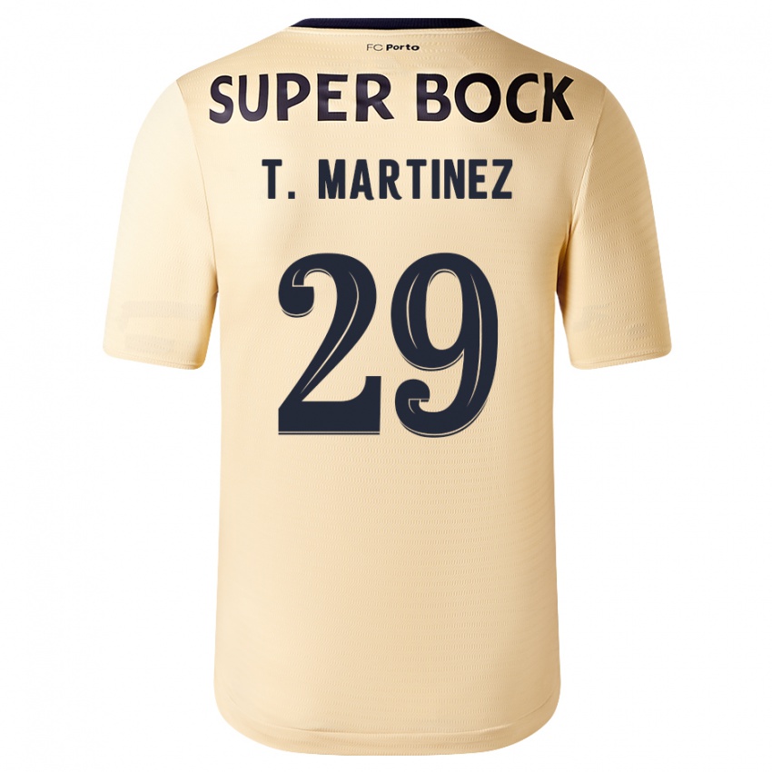 Niño Camiseta Toni Martinez #29 Beige-Dorado 2ª Equipación 2023/24 La Camisa Perú