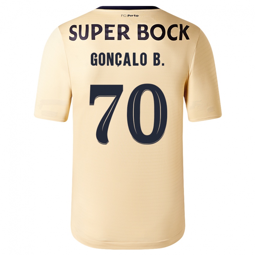 Niño Camiseta Goncalo Borges #70 Beige-Dorado 2ª Equipación 2023/24 La Camisa Perú