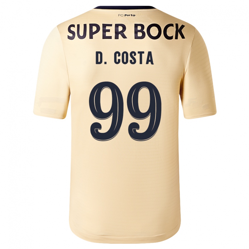 Niño Camiseta Diogo Costa #99 Beige-Dorado 2ª Equipación 2023/24 La Camisa Perú