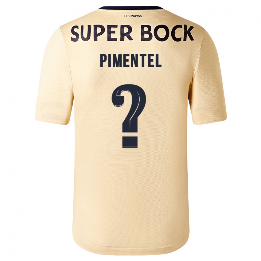 Niño Camiseta Eric Pimentel #0 Beige-Dorado 2ª Equipación 2023/24 La Camisa Perú