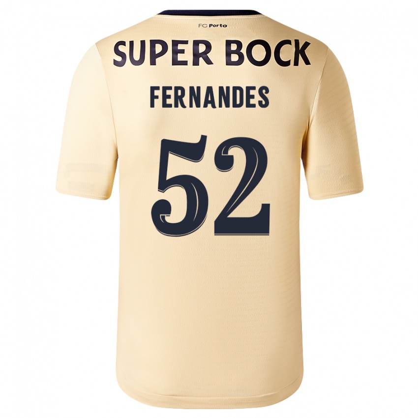 Niño Camiseta Martim Fernandes #52 Beige-Dorado 2ª Equipación 2023/24 La Camisa Perú