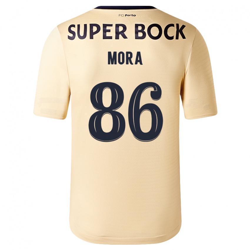 Niño Camiseta Rodrigo Mora #86 Beige-Dorado 2ª Equipación 2023/24 La Camisa Perú