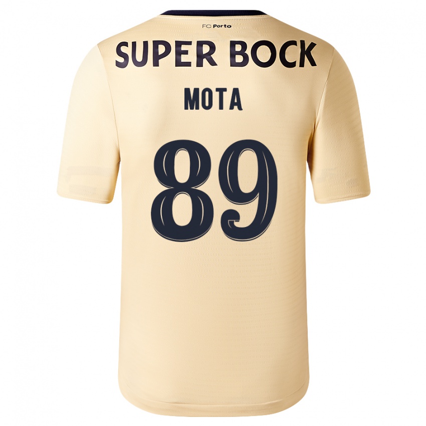 Niño Camiseta Luís Mota #89 Beige-Dorado 2ª Equipación 2023/24 La Camisa Perú