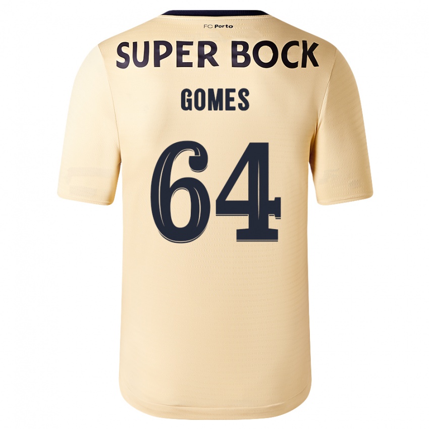 Niño Camiseta Luís Gomes #64 Beige-Dorado 2ª Equipación 2023/24 La Camisa Perú