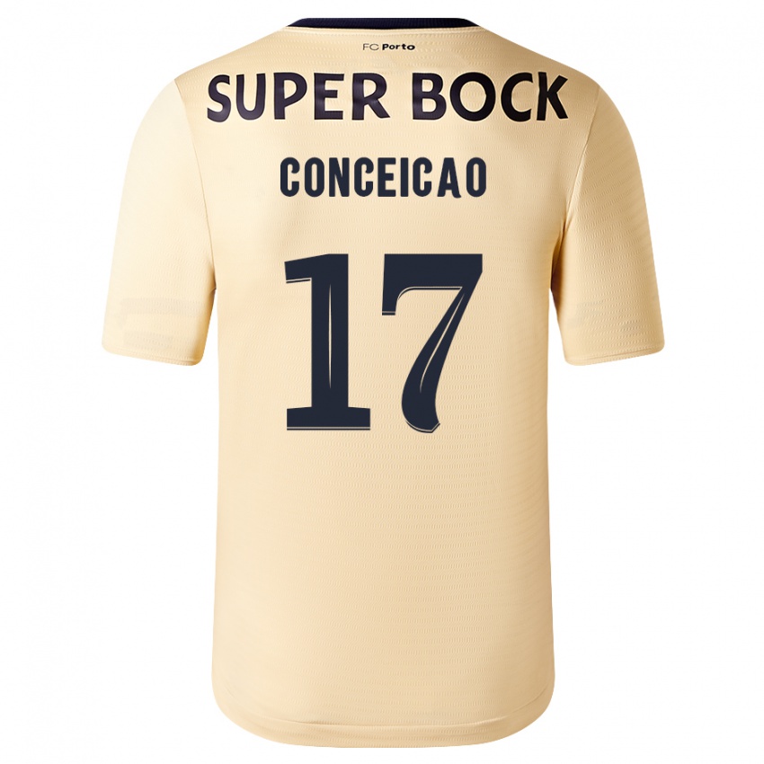 Niño Camiseta Rodrigo Conceicao #17 Beige-Dorado 2ª Equipación 2023/24 La Camisa Perú