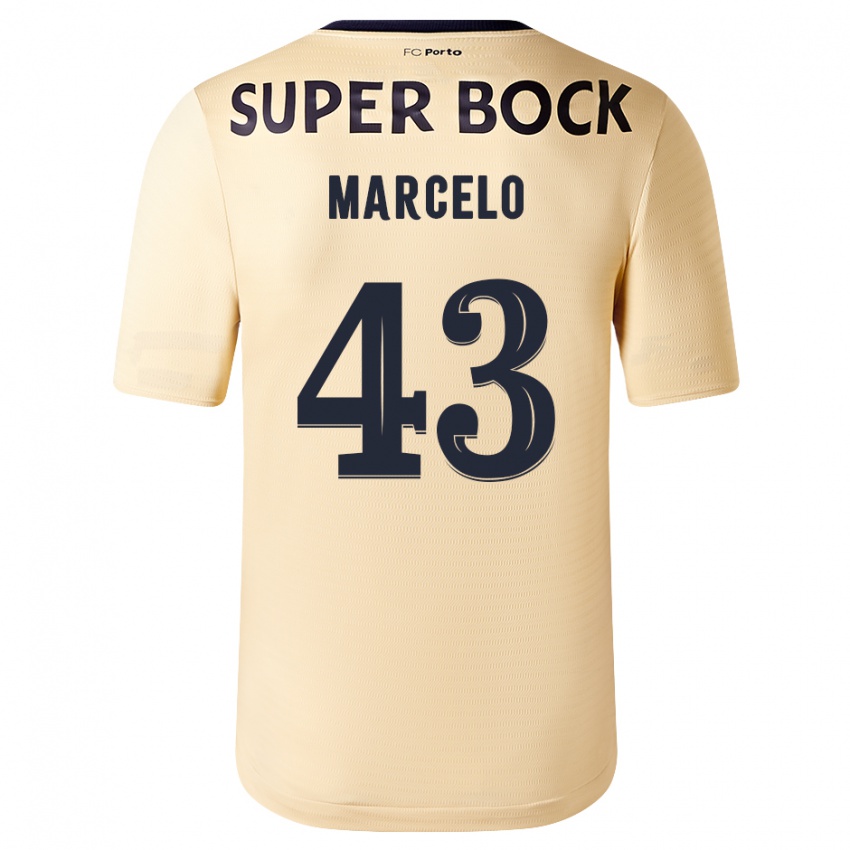 Niño Camiseta Joao Marcelo #43 Beige-Dorado 2ª Equipación 2023/24 La Camisa Perú