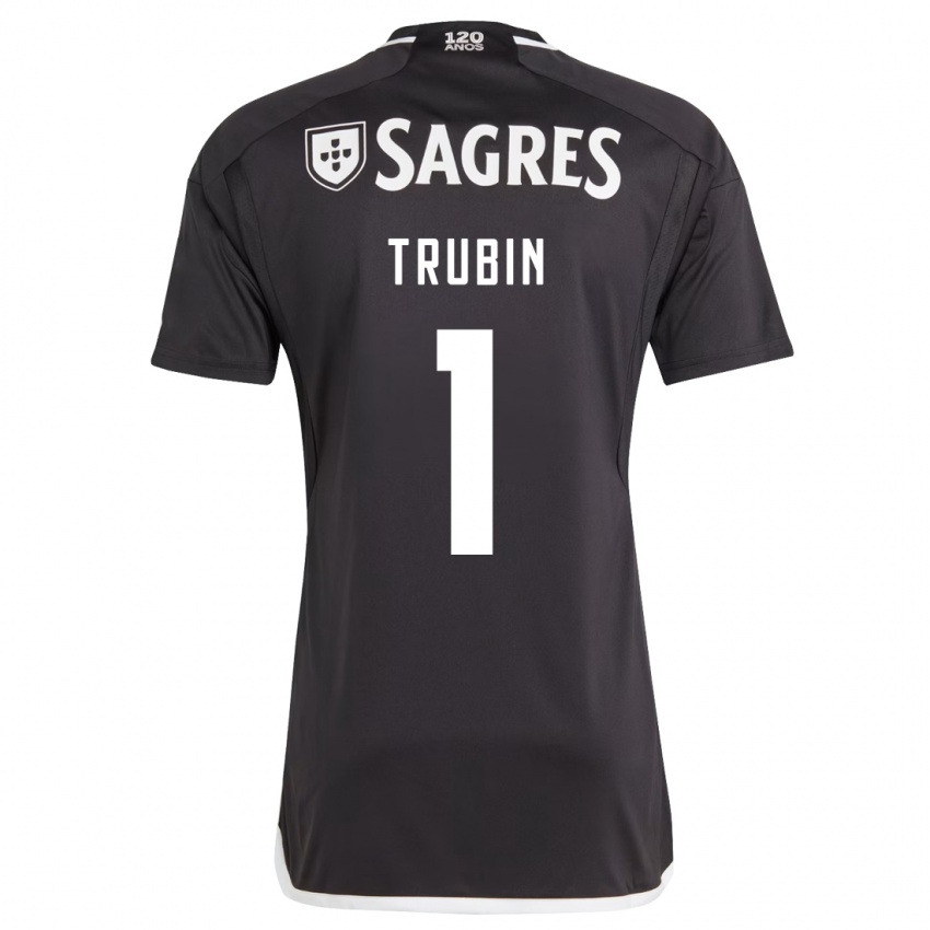 Niño Camiseta Anatoliy Trubin #1 Negro 2ª Equipación 2023/24 La Camisa Perú