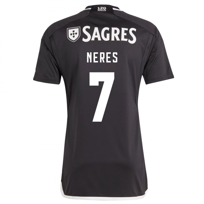 Niño Camiseta David Neres #7 Negro 2ª Equipación 2023/24 La Camisa Perú