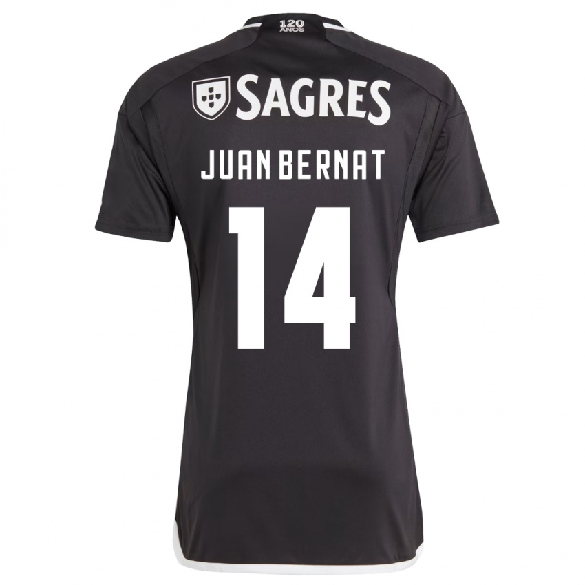 Niño Camiseta Juan Bernat #14 Negro 2ª Equipación 2023/24 La Camisa Perú