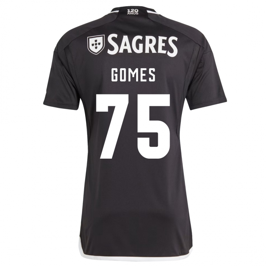 Niño Camiseta André Gomes #75 Negro 2ª Equipación 2023/24 La Camisa Perú