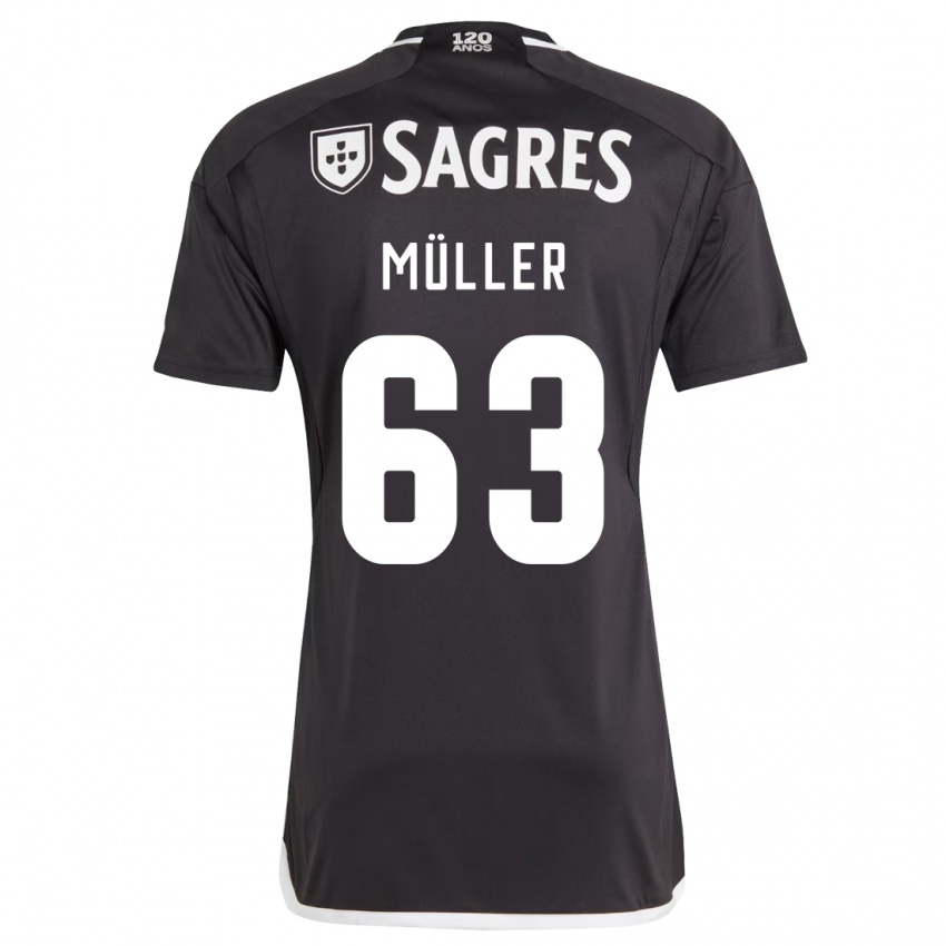 Niño Camiseta José Müller #63 Negro 2ª Equipación 2023/24 La Camisa Perú