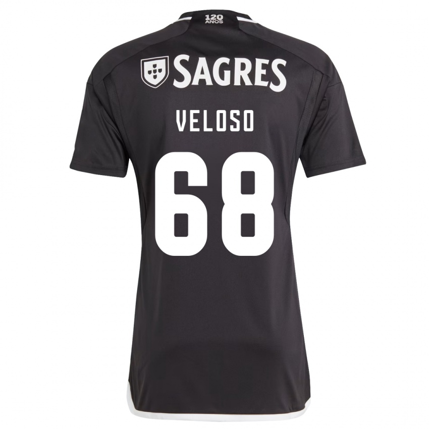 Niño Camiseta João Veloso #68 Negro 2ª Equipación 2023/24 La Camisa Perú