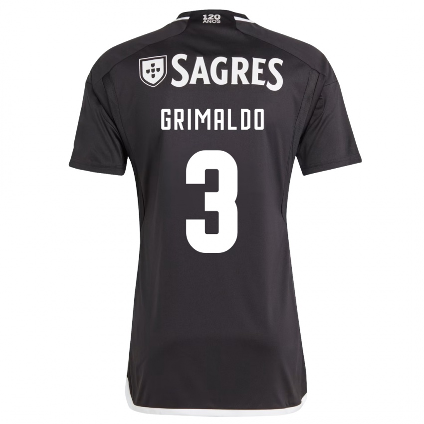 Niño Camiseta Alejandro Grimaldo #3 Negro 2ª Equipación 2023/24 La Camisa Perú