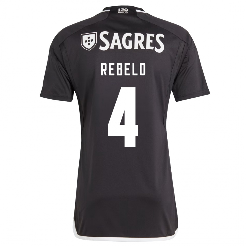 Niño Camiseta Silvia Rebelo #4 Negro 2ª Equipación 2023/24 La Camisa Perú