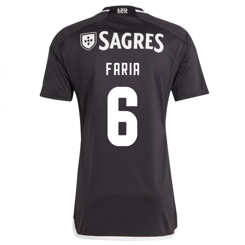 Niño Camiseta Andreia Faria #6 Negro 2ª Equipación 2023/24 La Camisa Perú