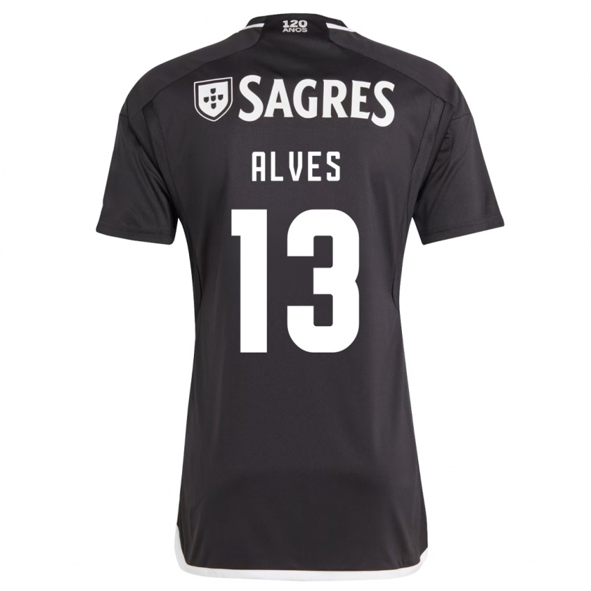 Niño Camiseta Lucia Alves #13 Negro 2ª Equipación 2023/24 La Camisa Perú