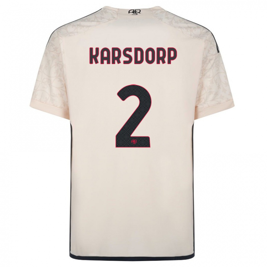 Niño Camiseta Rick Karsdorp #2 Blanquecino 2ª Equipación 2023/24 La Camisa Perú