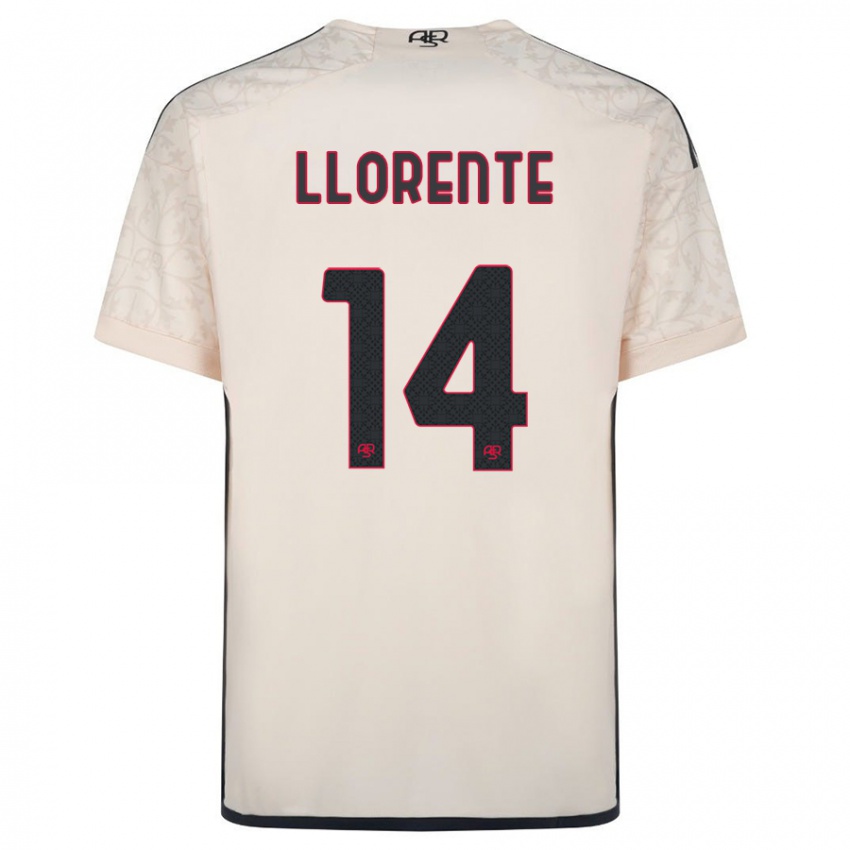 Niño Camiseta Diego Llorente #14 Blanquecino 2ª Equipación 2023/24 La Camisa Perú