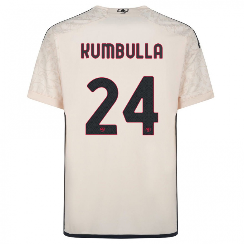 Niño Camiseta Marash Kumbulla #24 Blanquecino 2ª Equipación 2023/24 La Camisa Perú