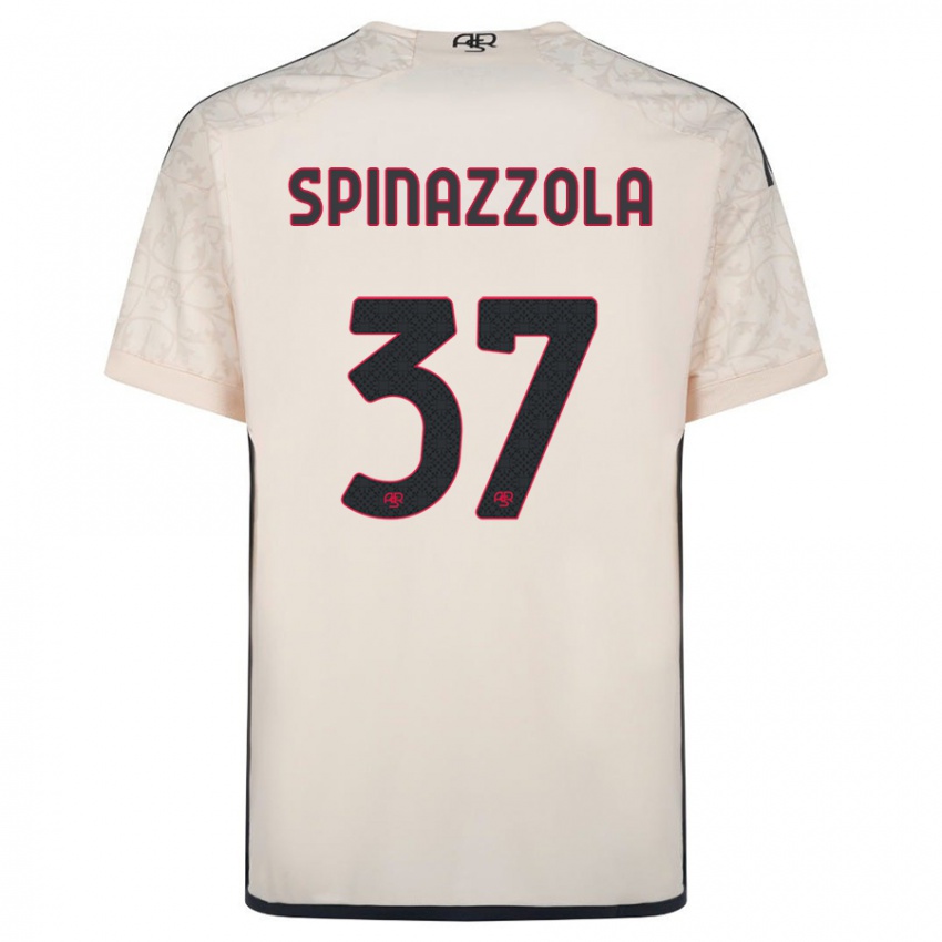 Niño Camiseta Leonardo Spinazzola #37 Blanquecino 2ª Equipación 2023/24 La Camisa Perú