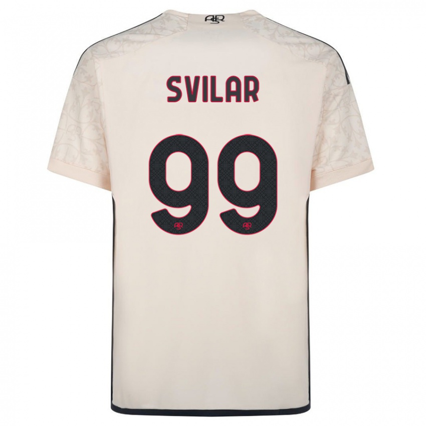 Niño Camiseta Mile Svilar #99 Blanquecino 2ª Equipación 2023/24 La Camisa Perú