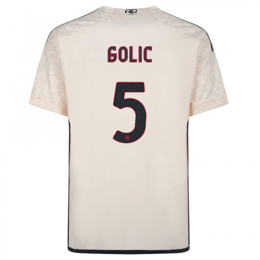 Niño Camiseta Lovro Golic #5 Blanquecino 2ª Equipación 2023/24 La Camisa Perú