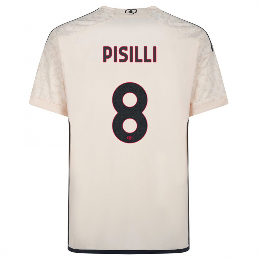 Niño Camiseta Niccolo Pisilli #8 Blanquecino 2ª Equipación 2023/24 La Camisa Perú