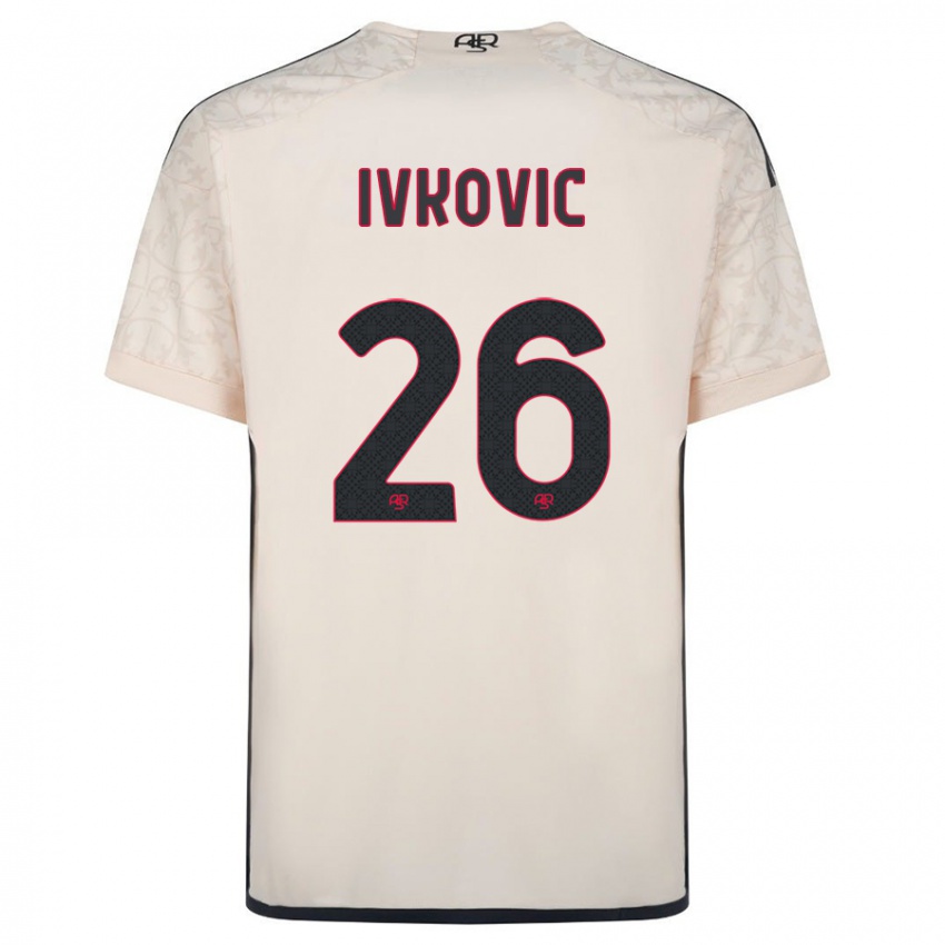 Niño Camiseta Mate Ivkovic #26 Blanquecino 2ª Equipación 2023/24 La Camisa Perú