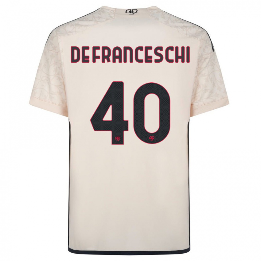 Niño Camiseta Leonardo De Franceschi #40 Blanquecino 2ª Equipación 2023/24 La Camisa Perú