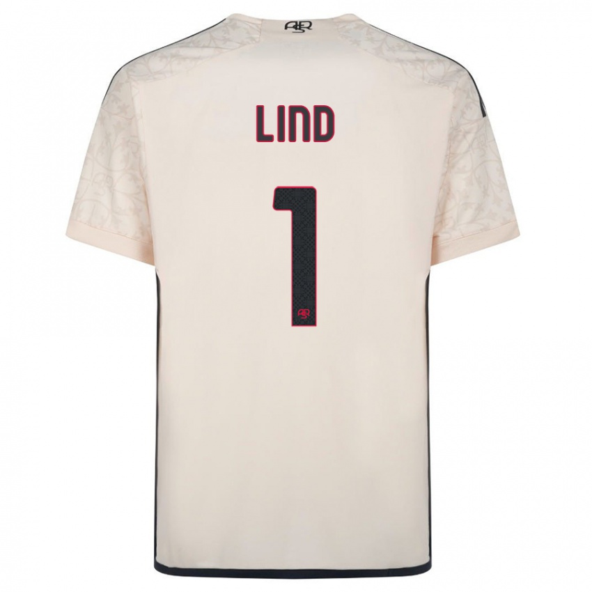 Niño Camiseta Emma Lind #1 Blanquecino 2ª Equipación 2023/24 La Camisa Perú