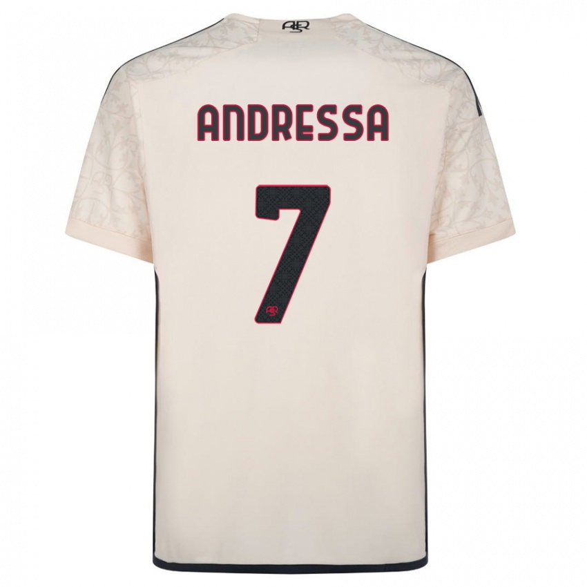 Niño Camiseta Andressa #7 Blanquecino 2ª Equipación 2023/24 La Camisa Perú