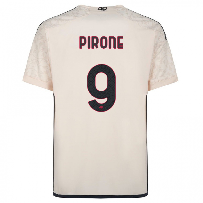 Niño Camiseta Valeria Pirone #9 Blanquecino 2ª Equipación 2023/24 La Camisa Perú