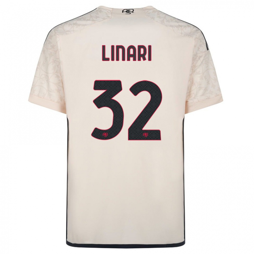 Niño Camiseta Elena Linari #32 Blanquecino 2ª Equipación 2023/24 La Camisa Perú