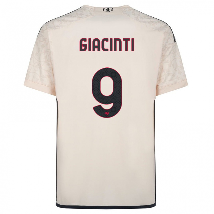 Niño Camiseta Valentina Giacinti #9 Blanquecino 2ª Equipación 2023/24 La Camisa Perú