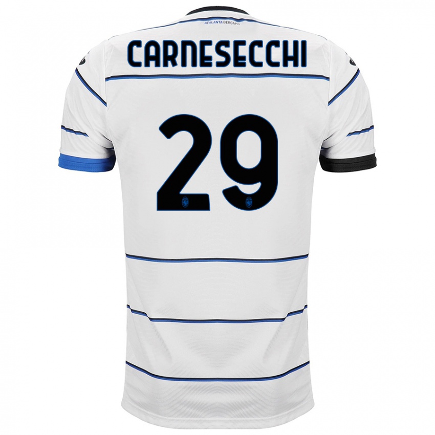 Niño Camiseta Marco Carnesecchi #29 Blanco 2ª Equipación 2023/24 La Camisa Perú