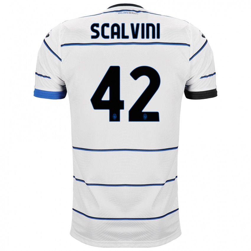 Niño Camiseta Giorgio Scalvini #42 Blanco 2ª Equipación 2023/24 La Camisa Perú