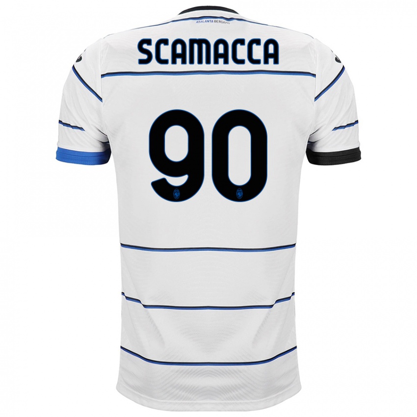 Niño Camiseta Gianluca Scamacca #90 Blanco 2ª Equipación 2023/24 La Camisa Perú
