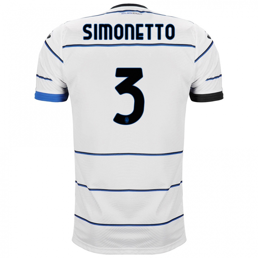 Niño Camiseta Federico Simonetto #3 Blanco 2ª Equipación 2023/24 La Camisa Perú