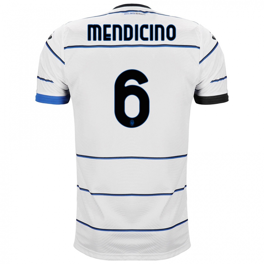 Niño Camiseta Leonardo Mendicino #6 Blanco 2ª Equipación 2023/24 La Camisa Perú