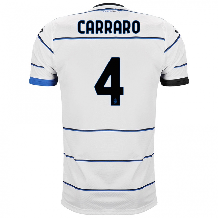 Niño Camiseta Marco Carraro #4 Blanco 2ª Equipación 2023/24 La Camisa Perú