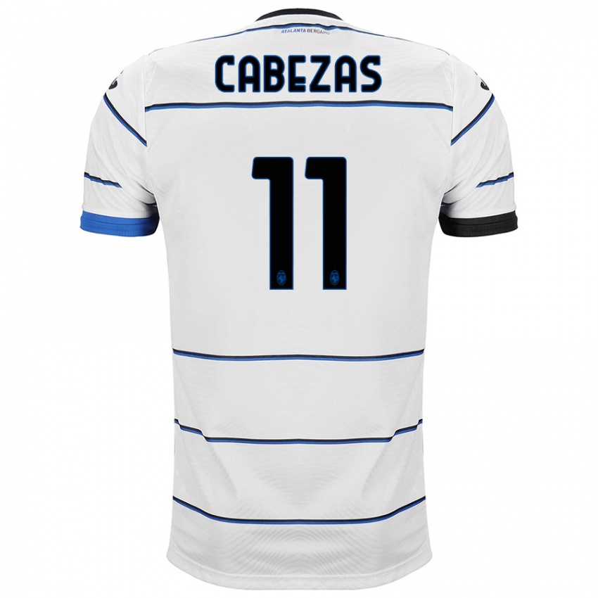 Niño Camiseta Bryan Cabezas #11 Blanco 2ª Equipación 2023/24 La Camisa Perú