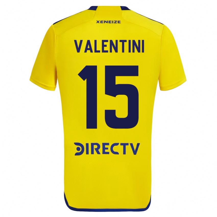 Niño Camiseta Nicolas Valentini #15 Amarillo 2ª Equipación 2023/24 La Camisa Perú