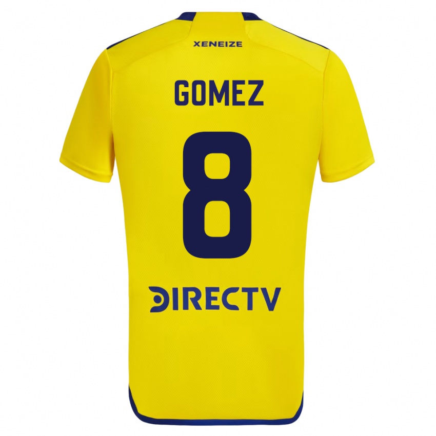 Niño Camiseta Camila Gomez Ares #8 Amarillo 2ª Equipación 2023/24 La Camisa Perú