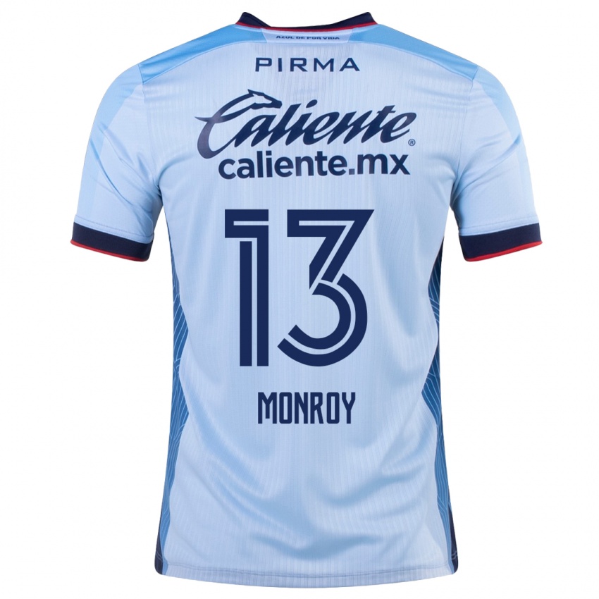 Niño Camiseta Daniela Monroy #13 Cielo Azul 2ª Equipación 2023/24 La Camisa Perú