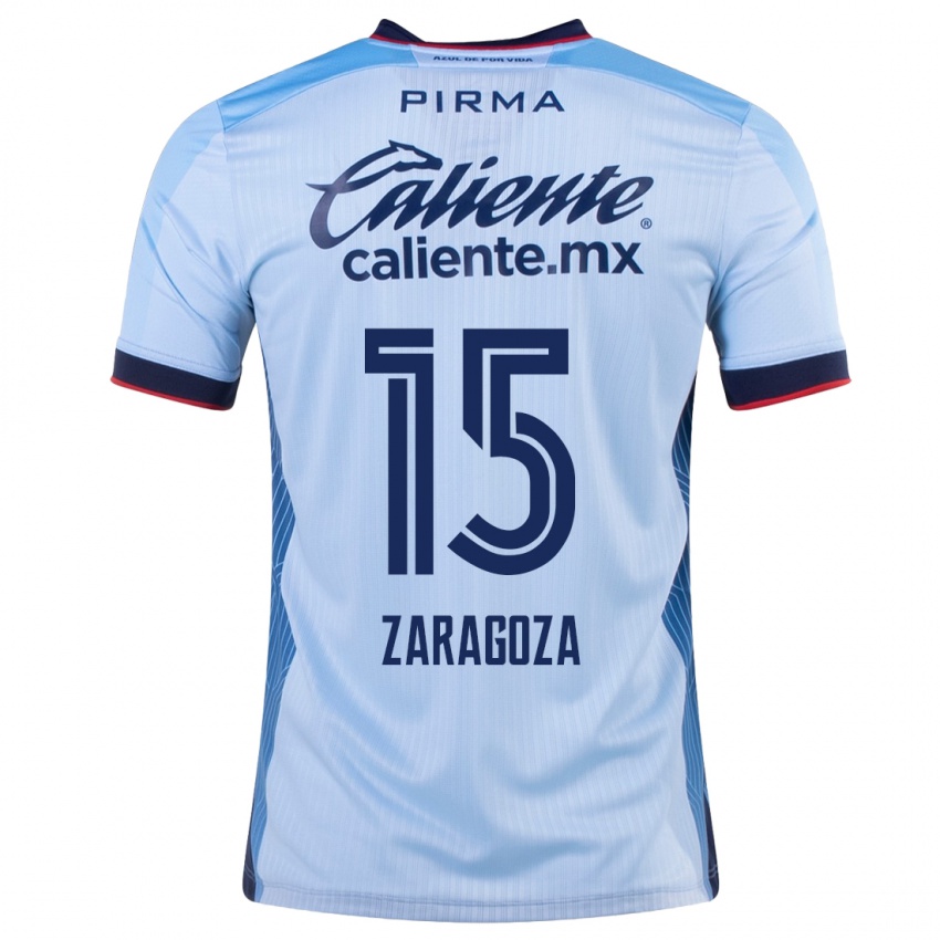 Niño Camiseta Nancy Zaragoza #15 Cielo Azul 2ª Equipación 2023/24 La Camisa Perú